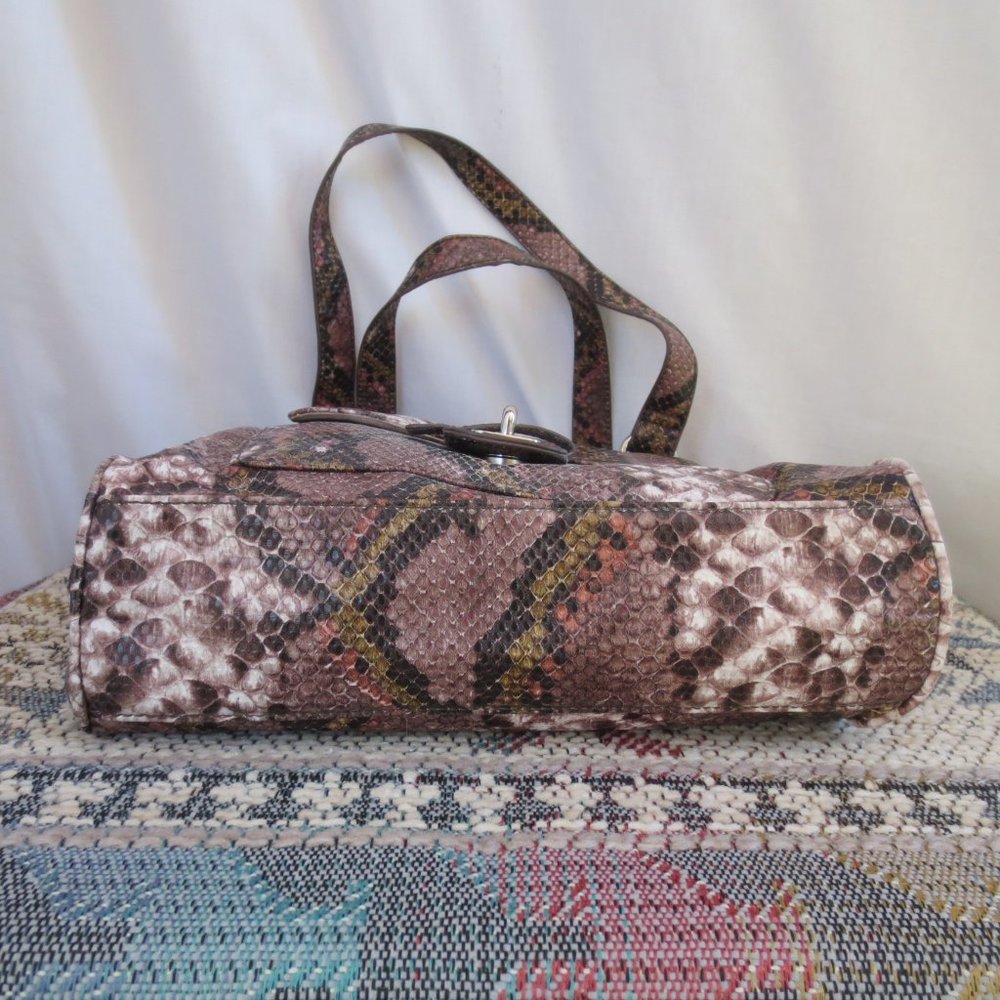 Nine West Brown Rose Python Pattern Faux Snakeski… - image 6